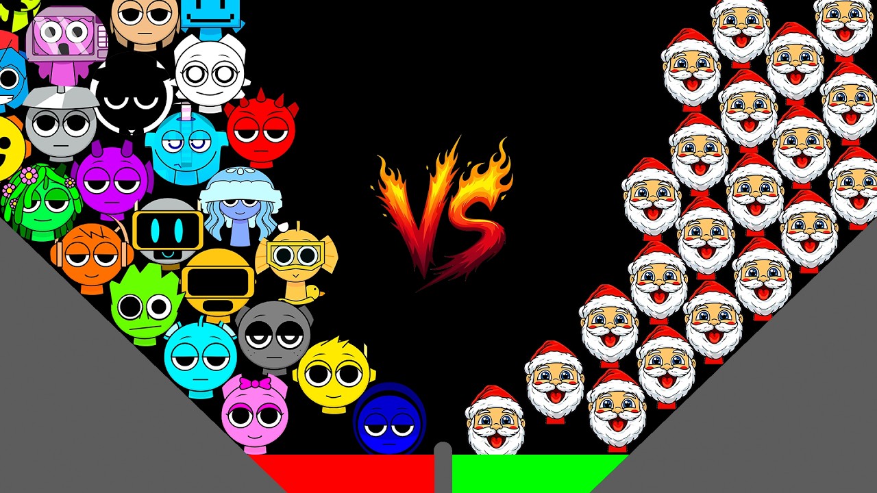 25 SPRUNKI VS 25 SPRUNKI GOO GOO GAGA Marble Race in Algodoo