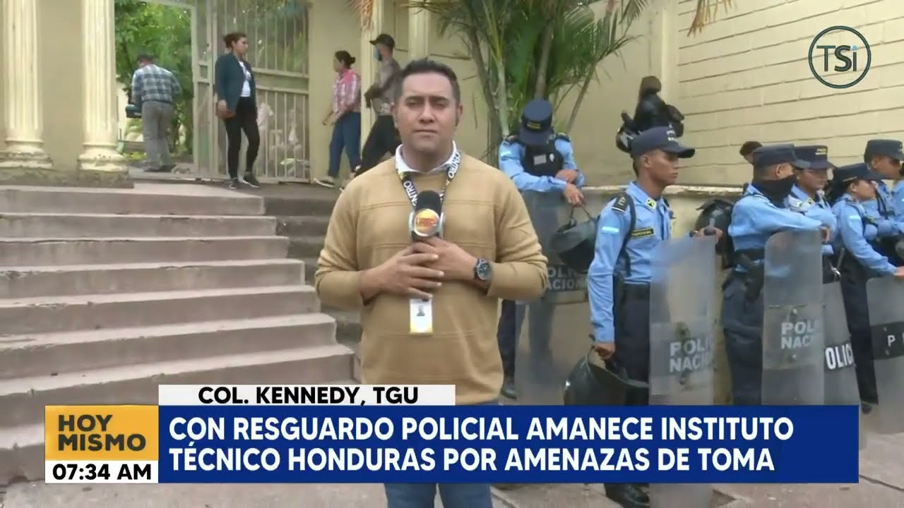 Con resguardo policial amanece Instituto Técnico Honduras por amenazas de toma