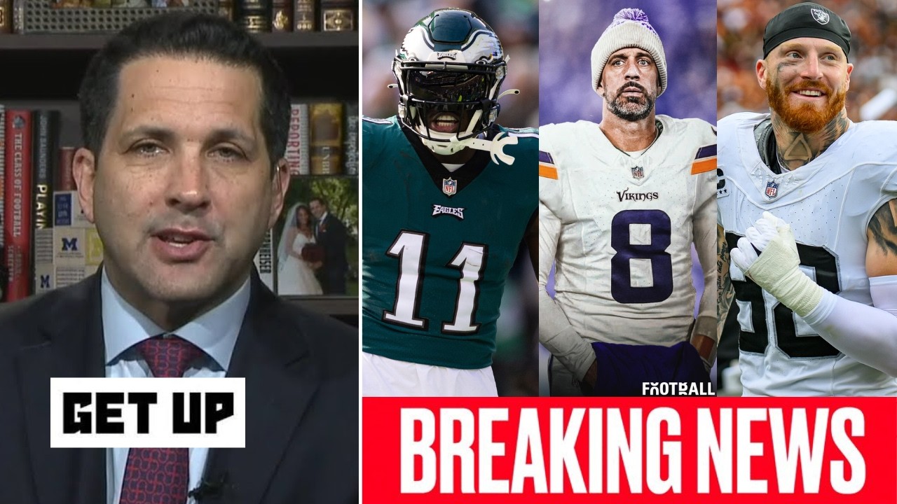 GET UP | Adam Schefter has the latest on AJ Brown to Chiefs, Maxx Crosby to Rams, Rodgers to Vikings