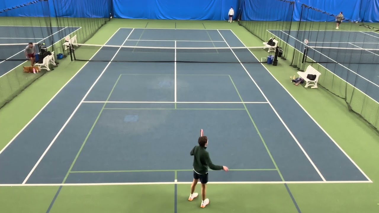 Humbled Ruby is growing haughty as he staved off 3 set points in the 1st, and beat Setton 7-5 6-3. 