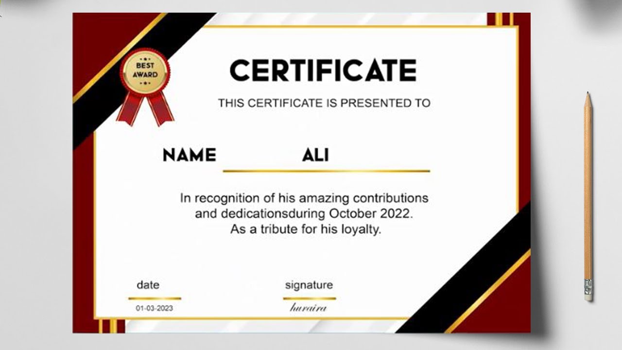 Adobe Illustrator Tools Tutorials | New year Certificate Design Tutorial