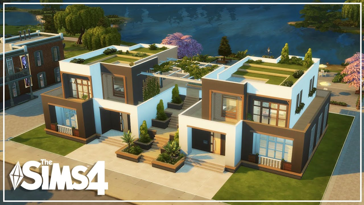Modern Apartments 4 in 1 FOR RENT | NO CC | Sims 4 Speed Build