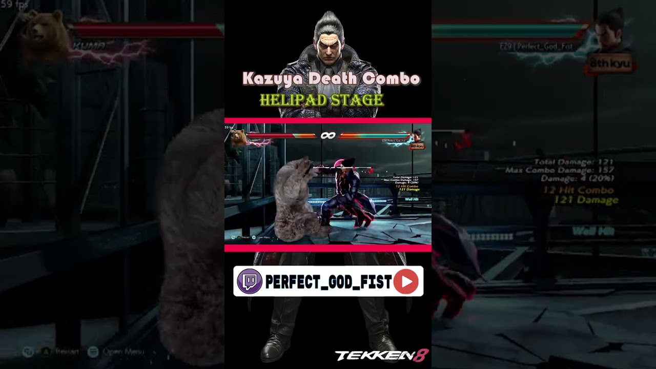 Kazuya Death Combo at Helipad #tekken7 #kazuya #helipad #deathcombo