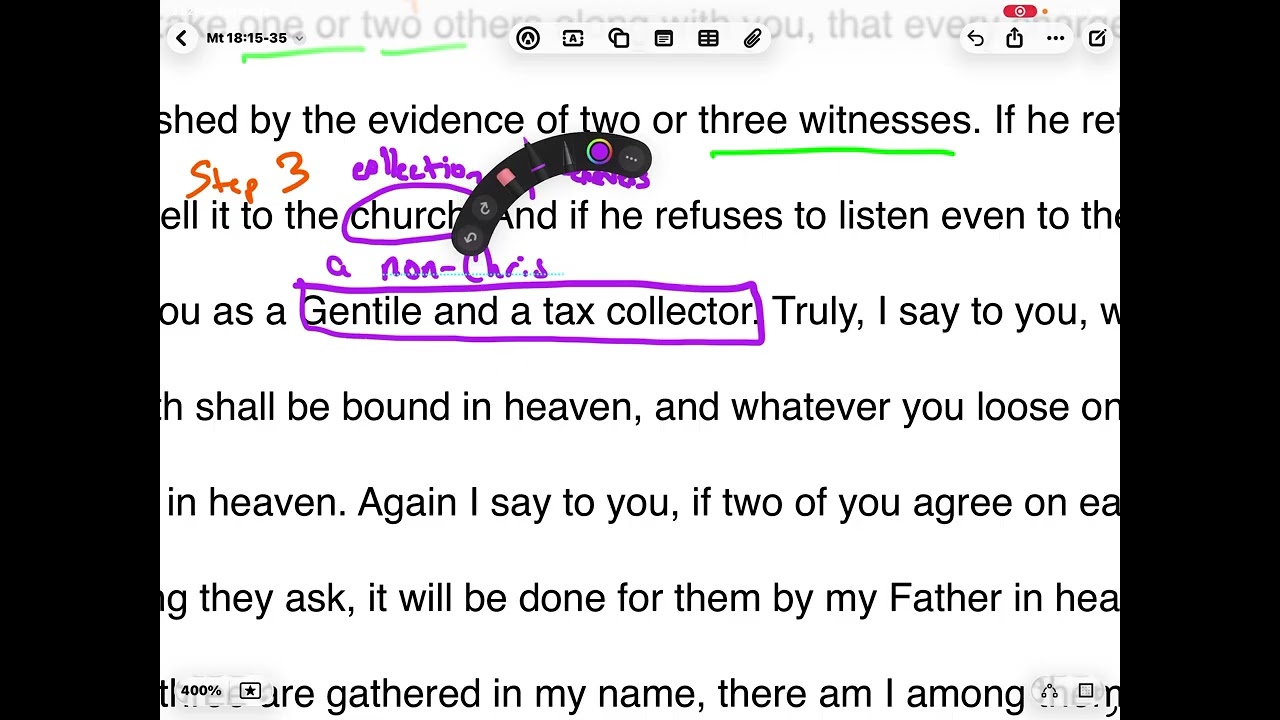 A first look at Matthew 18:15-35