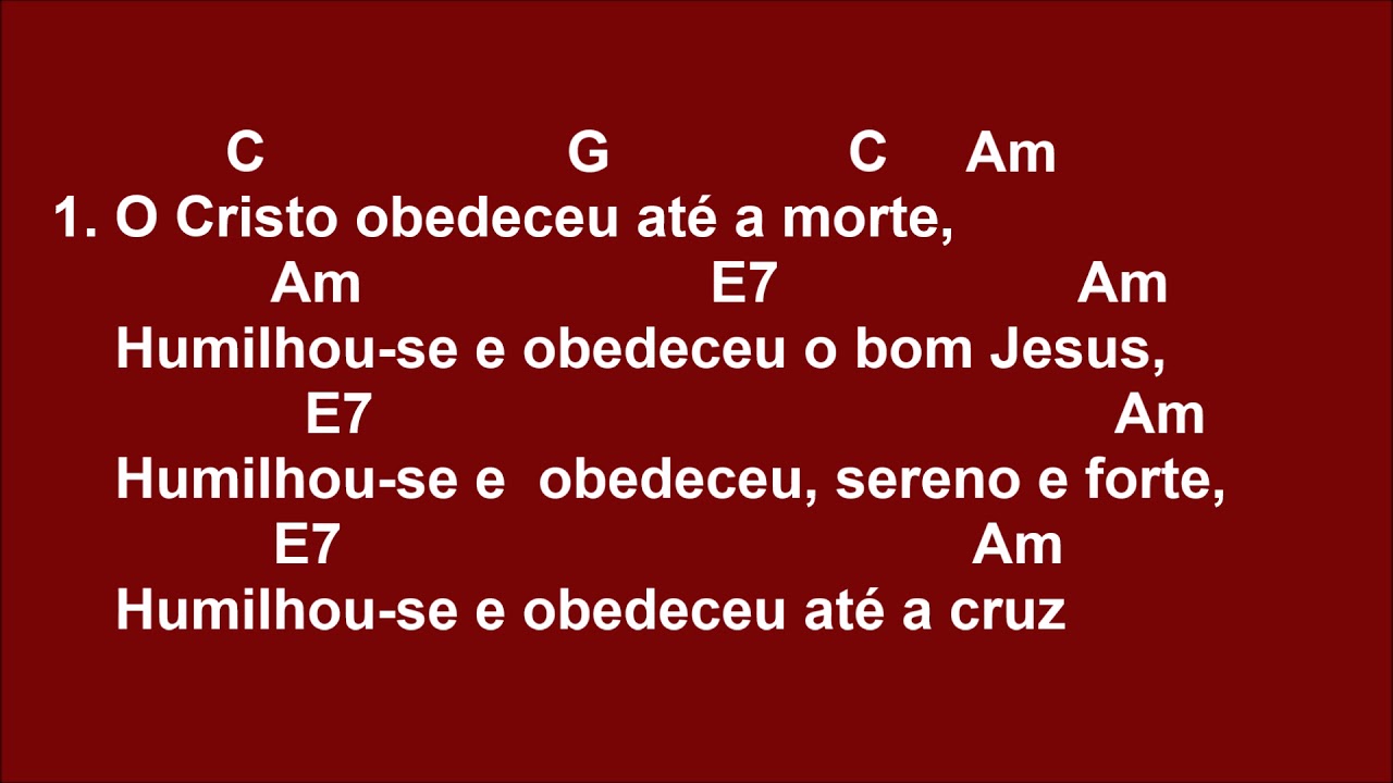 [ESPECIAIS] SALVE, Ó CRISTO OBEDIENTE