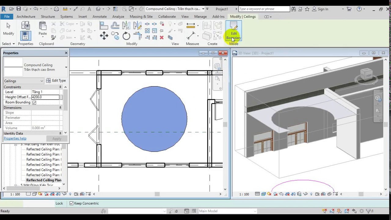 ReVit 2019 _ Bài 9: Cách tạo trần kiến trúc