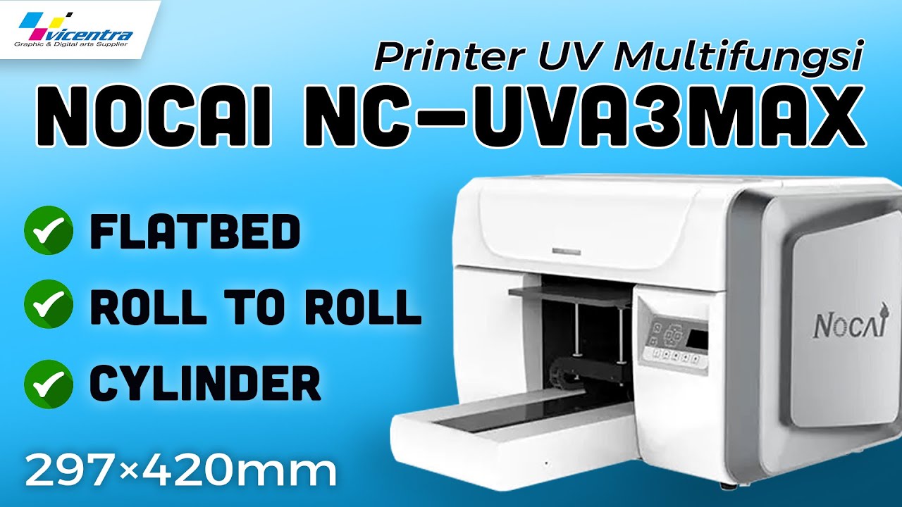 Nocai  UVA3MAX  | Printer UV Flatbed A3 Hybrid #A3printer #uvprinter #digitalprinter