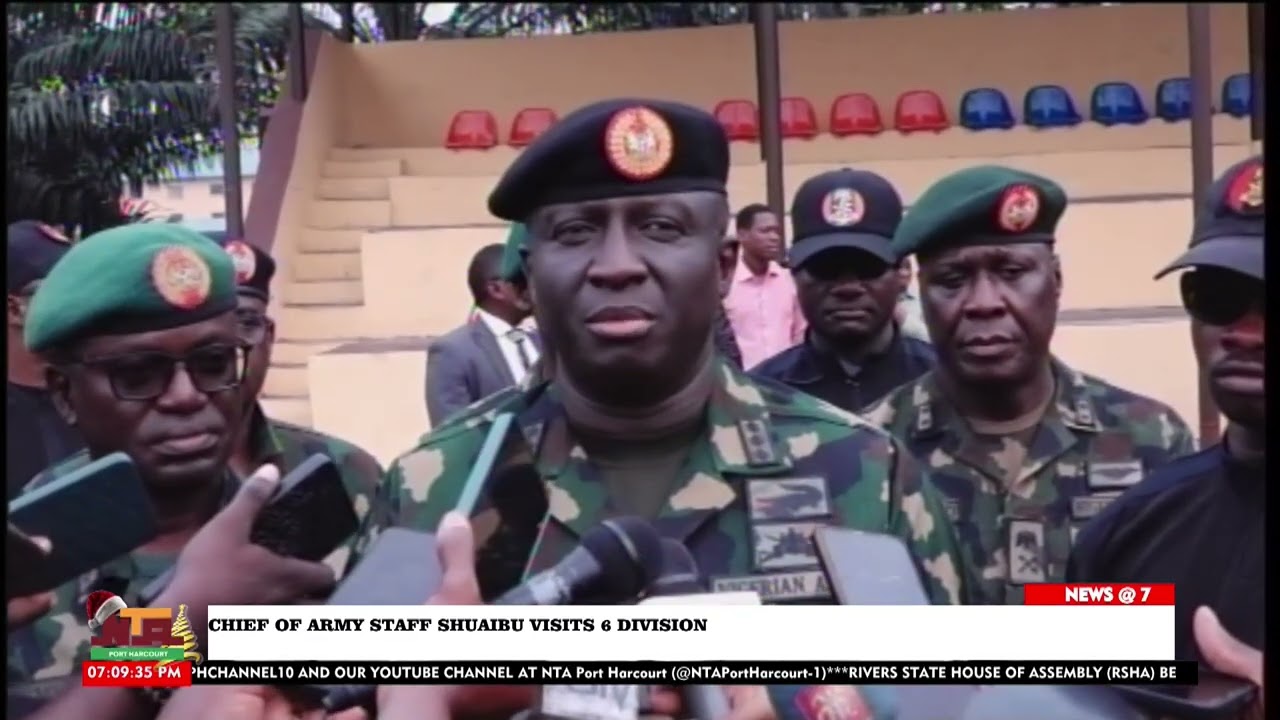 CHIEF OF THE ARMY STAFF SHAIBU PAYS MAIDEN WORKING VISIT TO 6 DIVISION NIGERIAN ARMY PORT HARCOURT