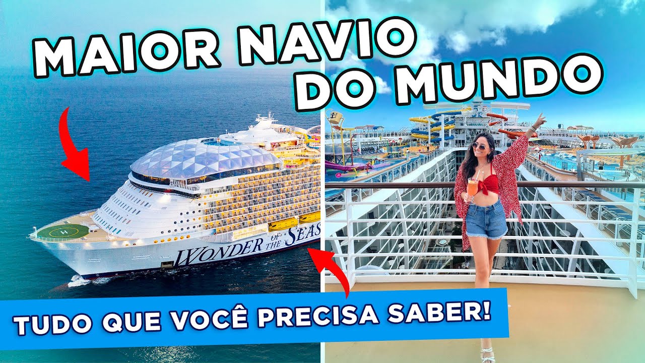 FIZ um CRUZEIRO no MAIOR NAVIO do MUNDO! | conheça o WONDER OF THE SEAS da ROYAL CARIBBEAN
