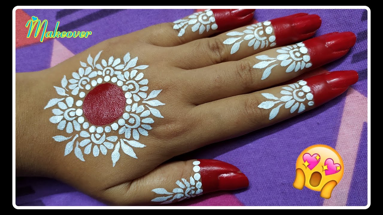 Easy Alta designs on Hand For Diwali | Navratri | Durgapuja | Karvachauth | Indian weddings | Dance