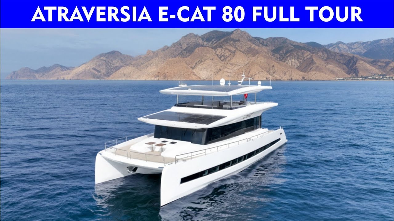 Inside the Solar-Powered Atraversia E-Cat 80: The Future of Yachting