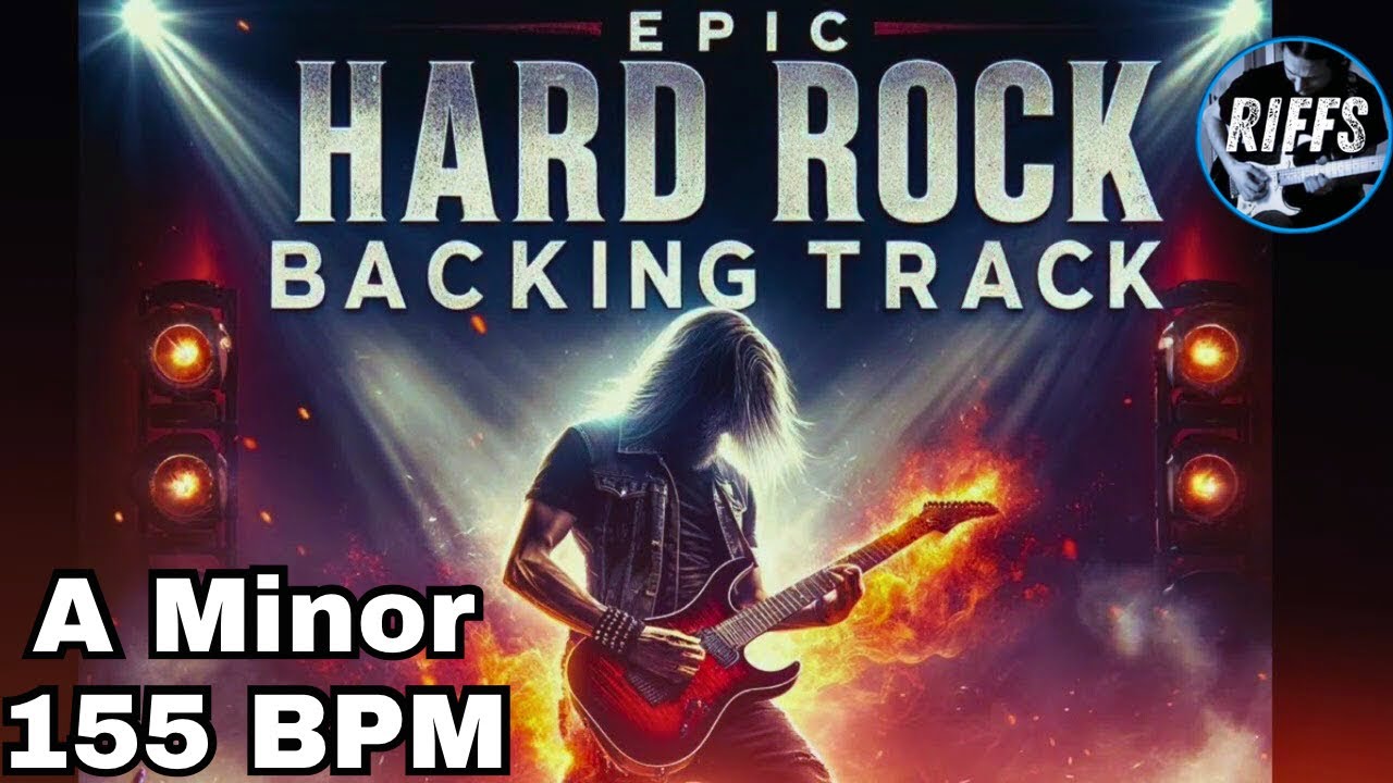 ⚡Melodic Riff-Driven Hard Rock Backing Track in Am