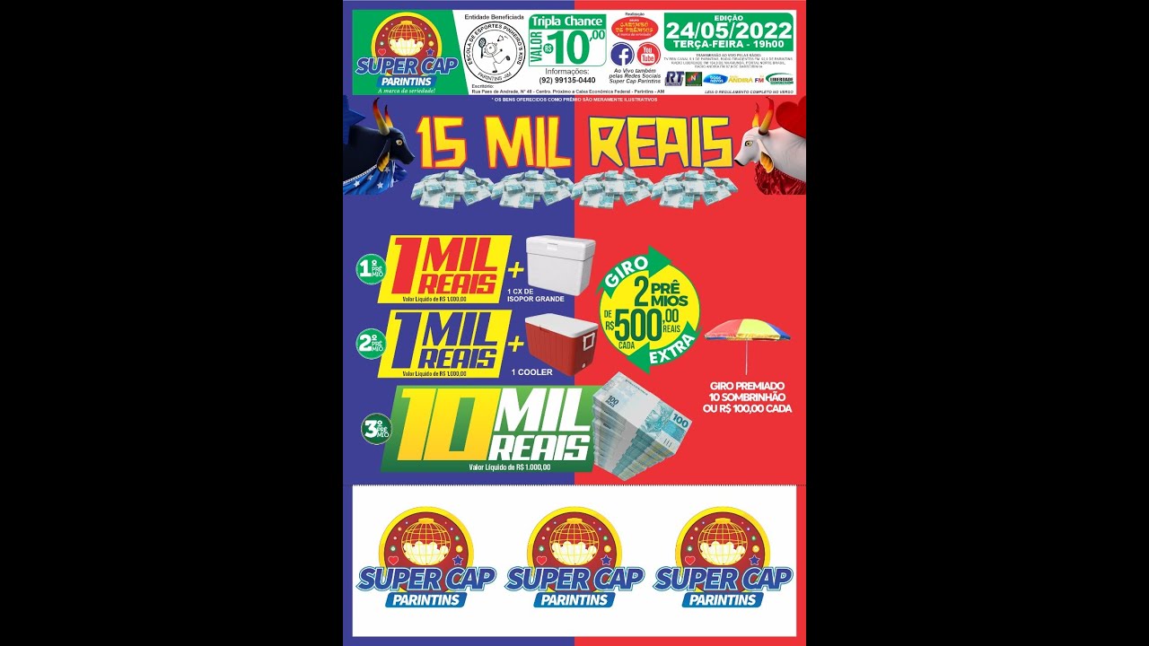 SORTEIO DE 24/05/2022 DO SUPER CAP PARINTINS