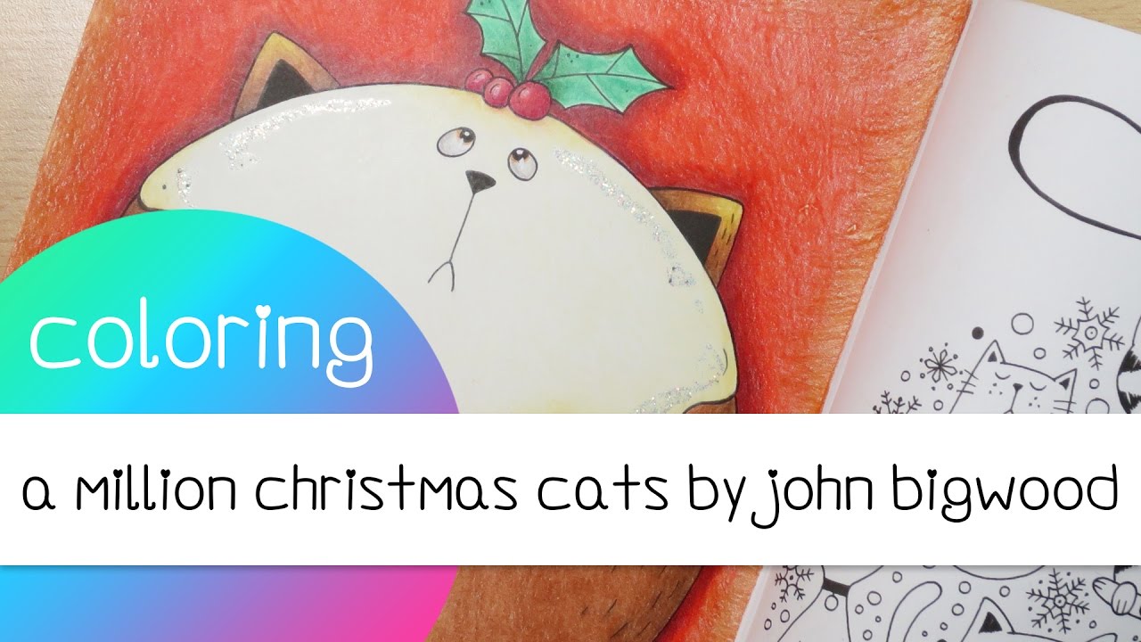 Coloring Book Journey - 018 A Million Christmas Cats by John Bigwood