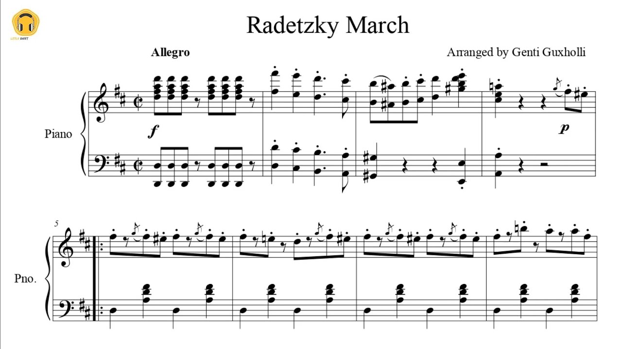 Radetzky March by Johann Strauss I (Piano Solo/Sheets)