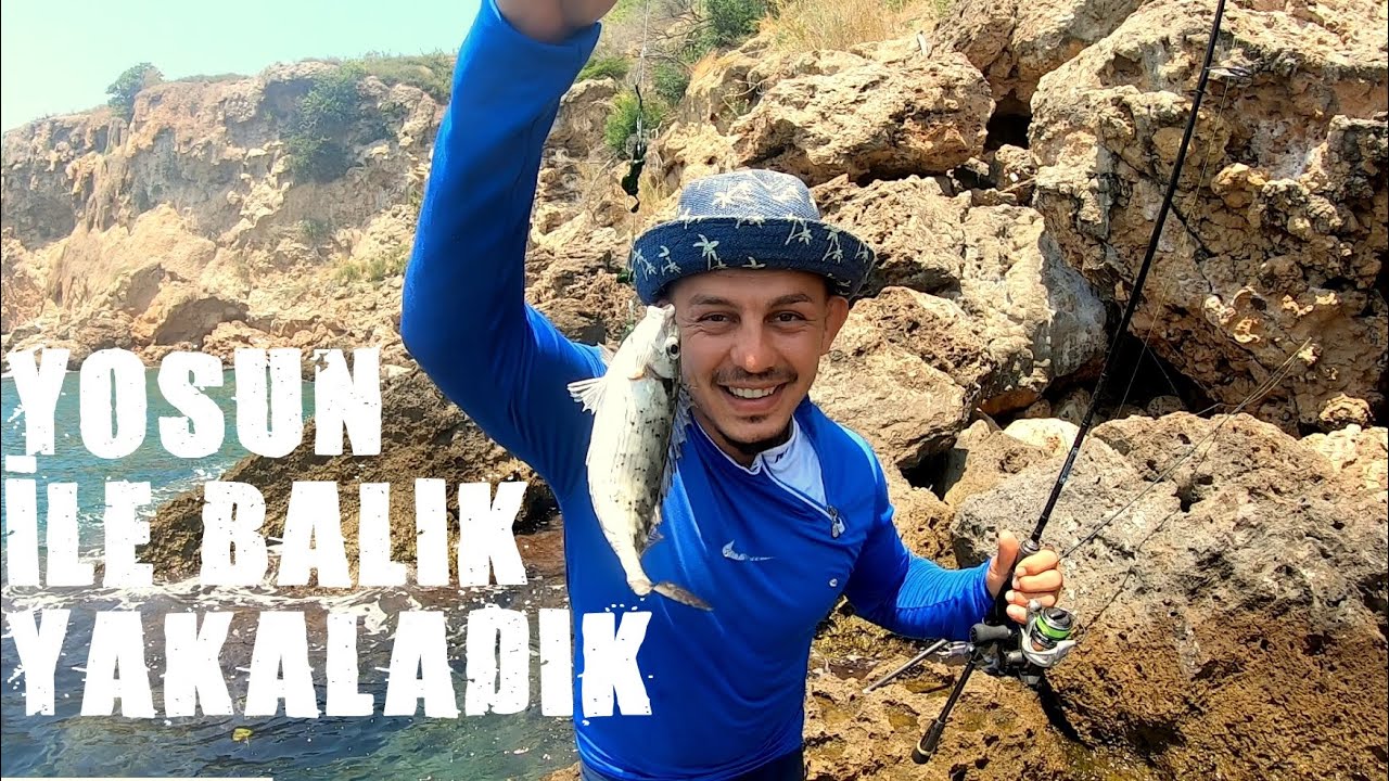 Antalya Falezlerde Yosun İle Sokar Avı! İlginç ve Başarılı Bir Sistem