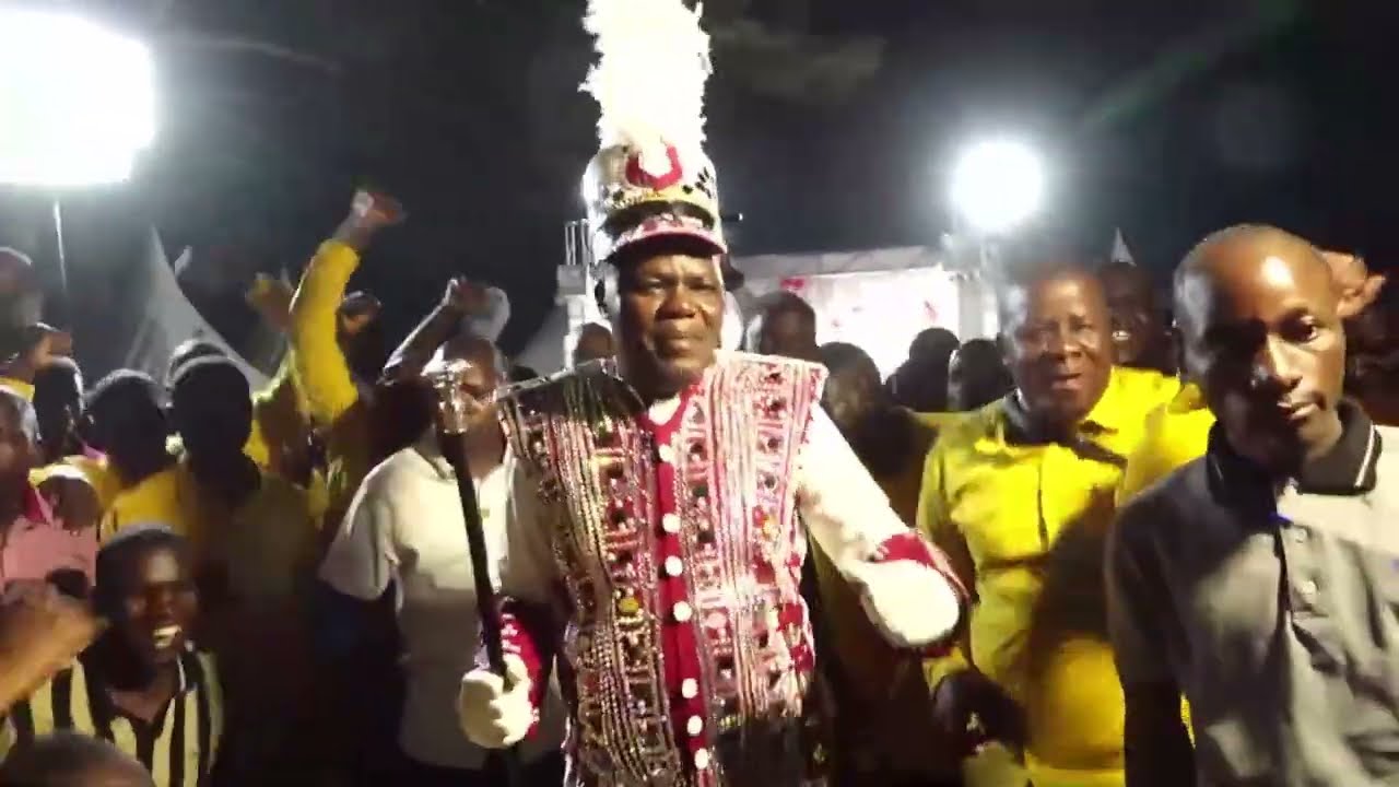 PROPHET DAVID VIBING WITH THE YOUTHS AS HE LEAVES THE VENUE AFTER THE GENERAL ASSEMBLY.