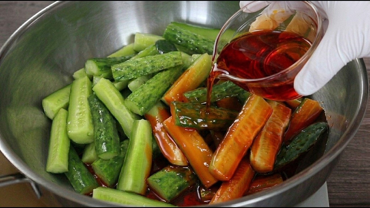 평소보다 5배 맛있는 오이 눈 깜짝할 사이에 사라집니다😃