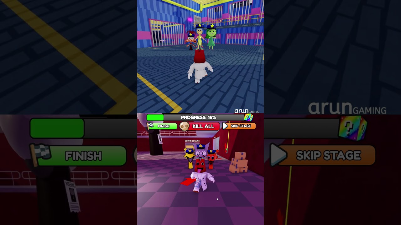 Roblox - EMOTIONS POLICE FAMILY PRISON VS SPRUNKI FAMILY BARRY'S PRISON JUMPSCARE