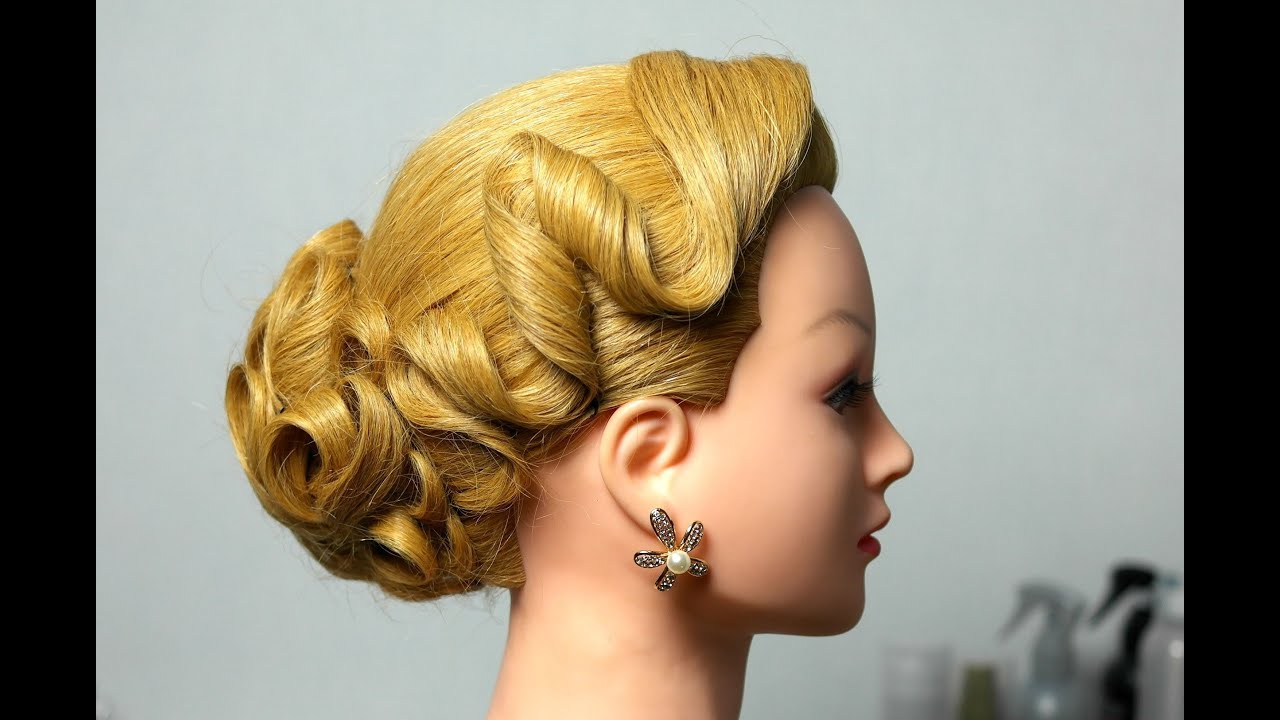 Wedding prom updo, hairstyle for long hair.