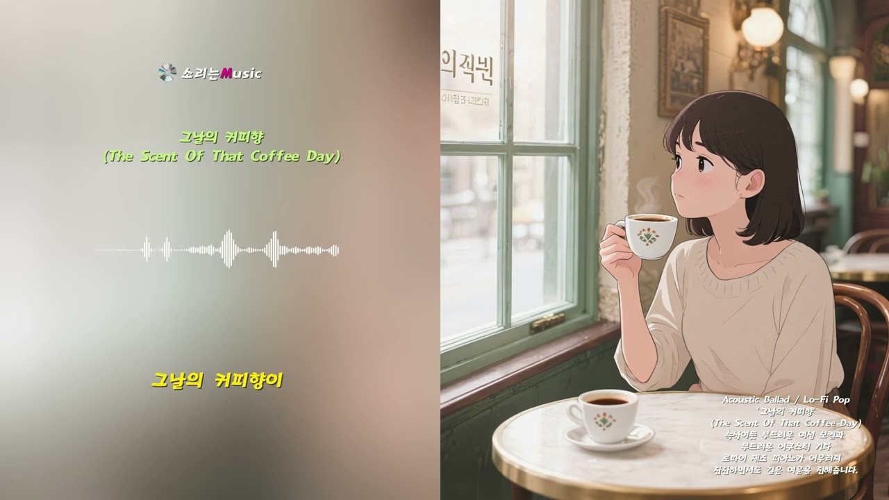 Emotional Acoustic & Lo-fi Jazz Piano 🎧 | The Scent of That Coffee Day - 그날의 커피향 ☕ | 소리는Music