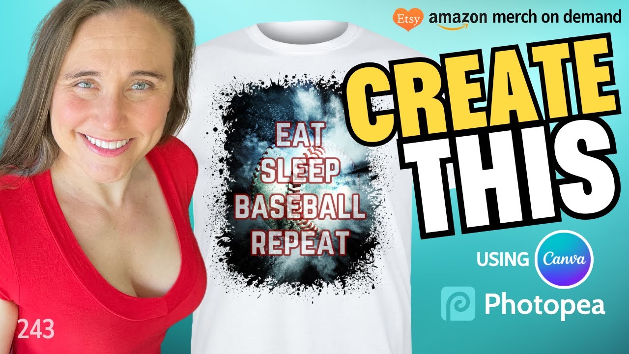 Print On Demand Evergreen Design Tutorial Using Canva And Photopea Clipping Masks❤️🔥💲