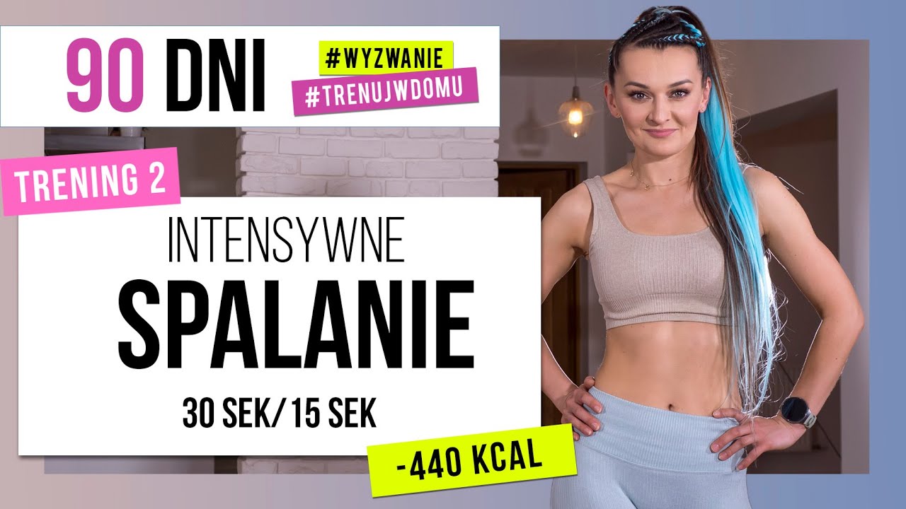 Wyzwanie 90 DNI | TRENING 2: Intensywne SPALANIE KCAL | Monika Kołakowska