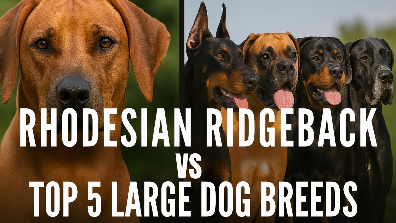 Rhodesian Ridgeback vs  Top 5 Large Dog Breeds: The Ultimate Comparison Guide