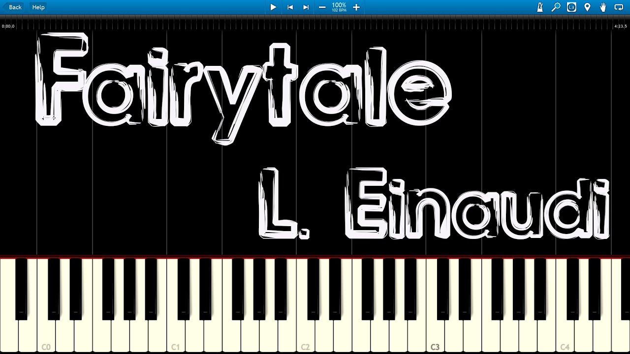 Fairytale - L. Einaudi (synthesia piano tutorial)