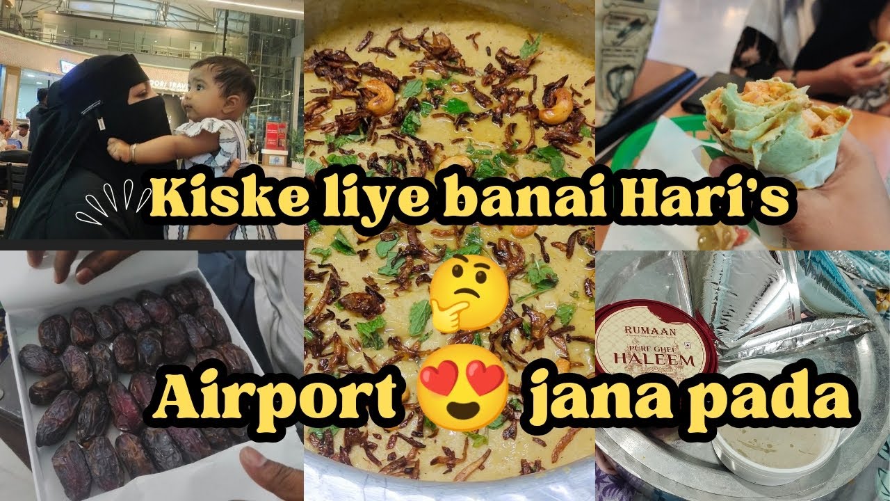 Kiske liye banai Hari's 🤔 | Airport jana pada 🥺 tabiyat kharab 