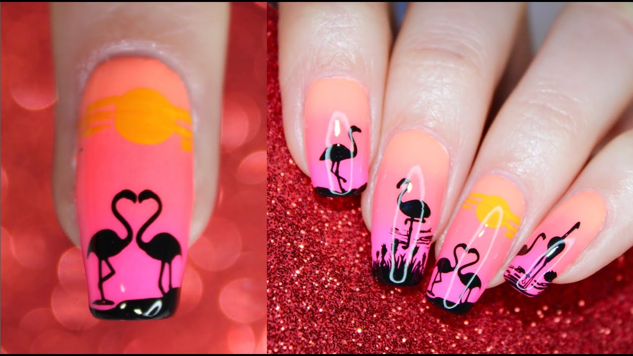 Flamingo Nail Art 🦩 || Summer Nail Art || Deyanira Morales Nail_Art