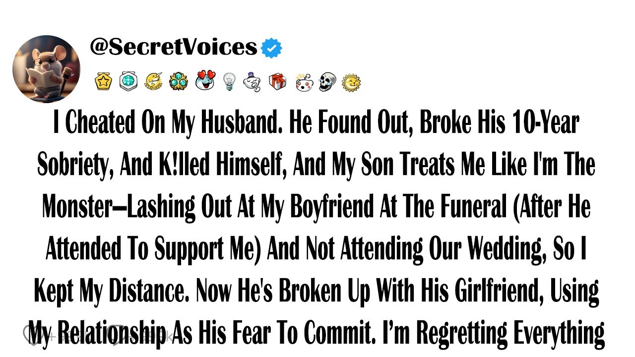 I Cheated On My Husband. He Found Out, Broke His 10-Year Sobriety, And K!lled Himself, And My Son...