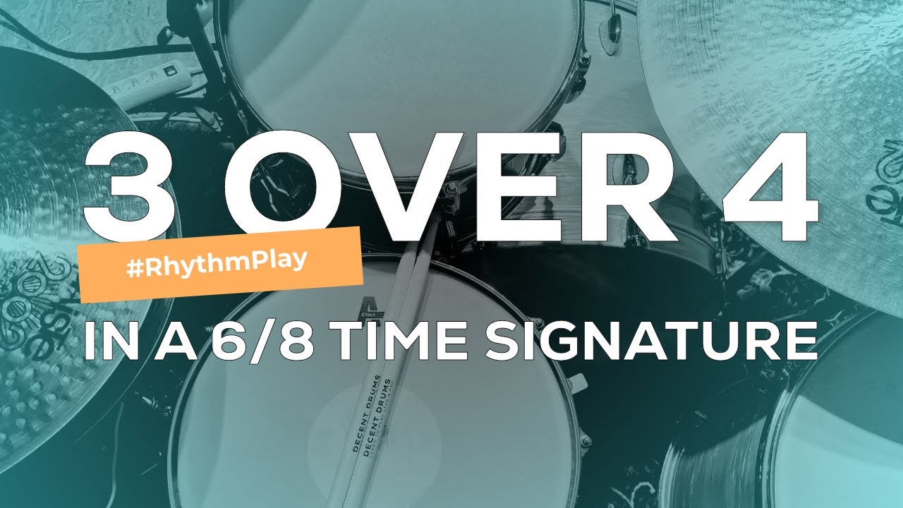 3 over 4 drum beat in a 6/8 time signature