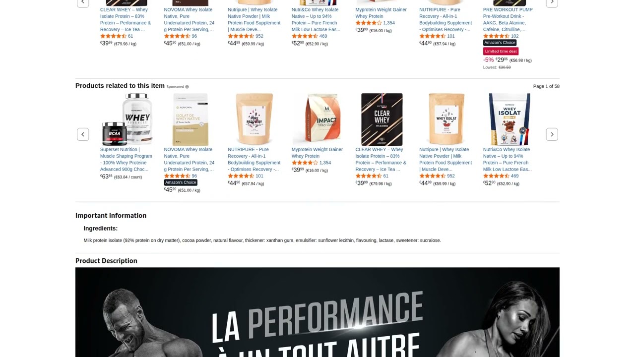 Whey isolate Nutrimea (2026) : Fiable ou surprise pour la récupération musculaire ?