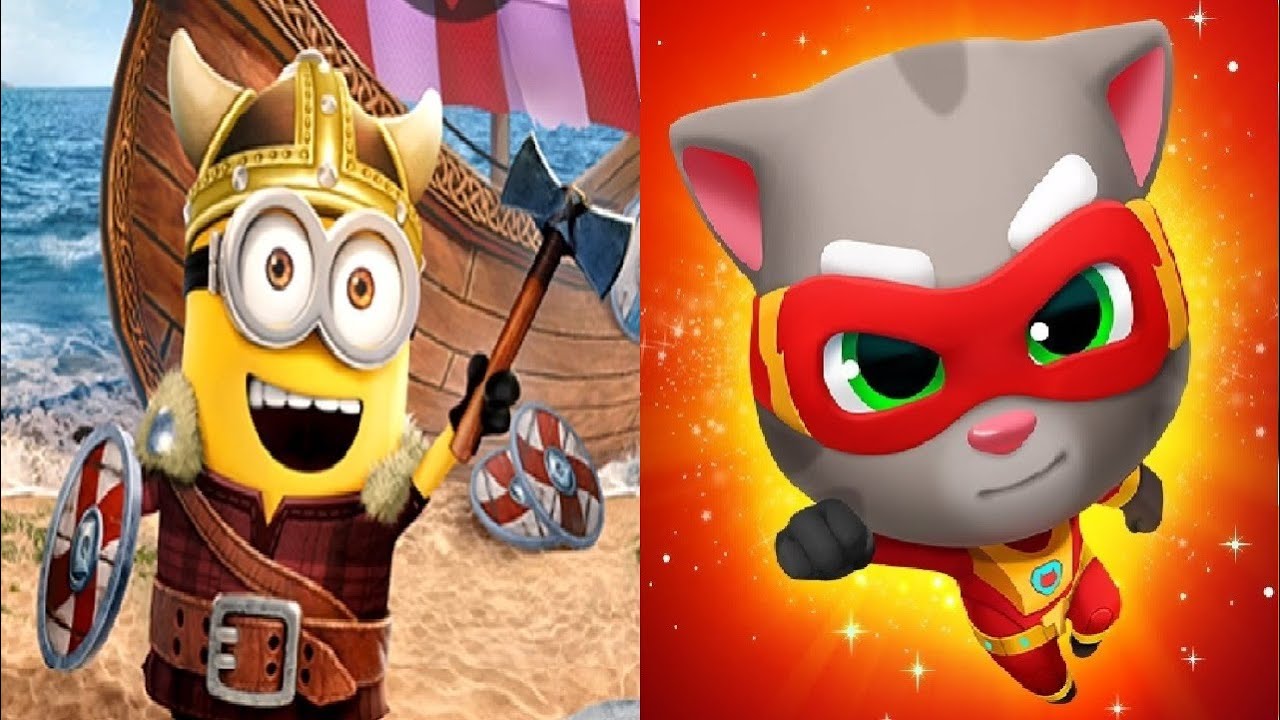 Despicable Me - Minion Rush New Update VIKING STORY VS Talking Tom Hero Dash  2021 Android Gameplay
