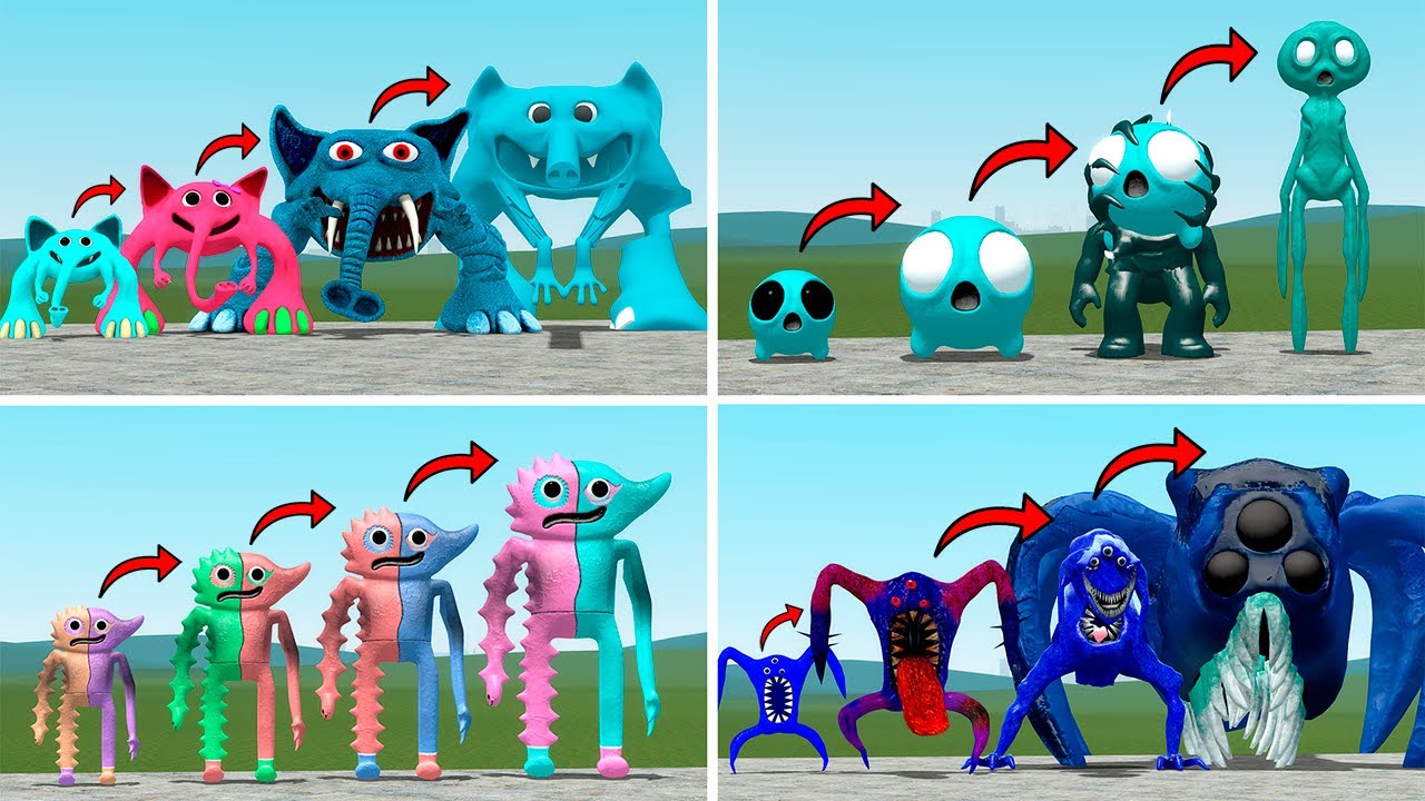 NEW EVOLUTION GARTEN OF BANBAN 7 CHARACTERS - HELLISH NABNAB, BLATT, SCRY in Garry's Mod!
