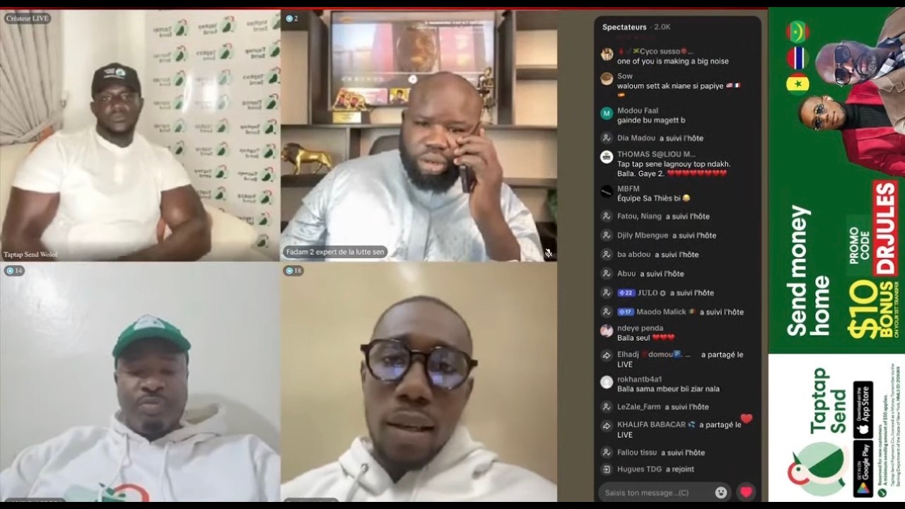 🛑Live - avec Balla Gaye, Tap Tap Send, Fadam, Dave, Docteur Jules