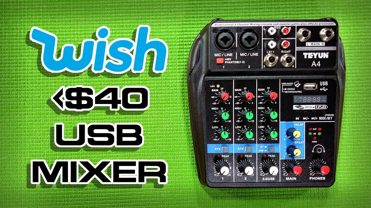 Under $40 USB Mixer from Wish.com Review + Test | A4 Mixer Review | Budget Tubing Ep. 7