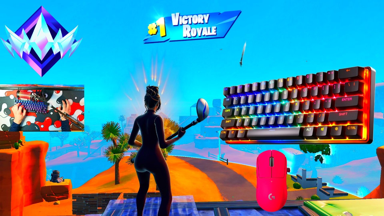 [1HR]Steelseries Apex Pro Mini ASMR 😴 Fortnite Ranked Reload 🏆 Satisfying Keyboard Sounds 360FPS 4K