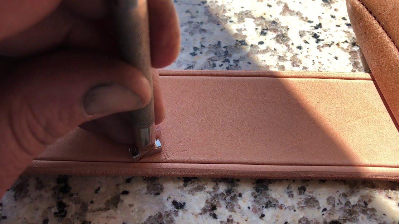 Simple basking stamping.  Centering in a belt.