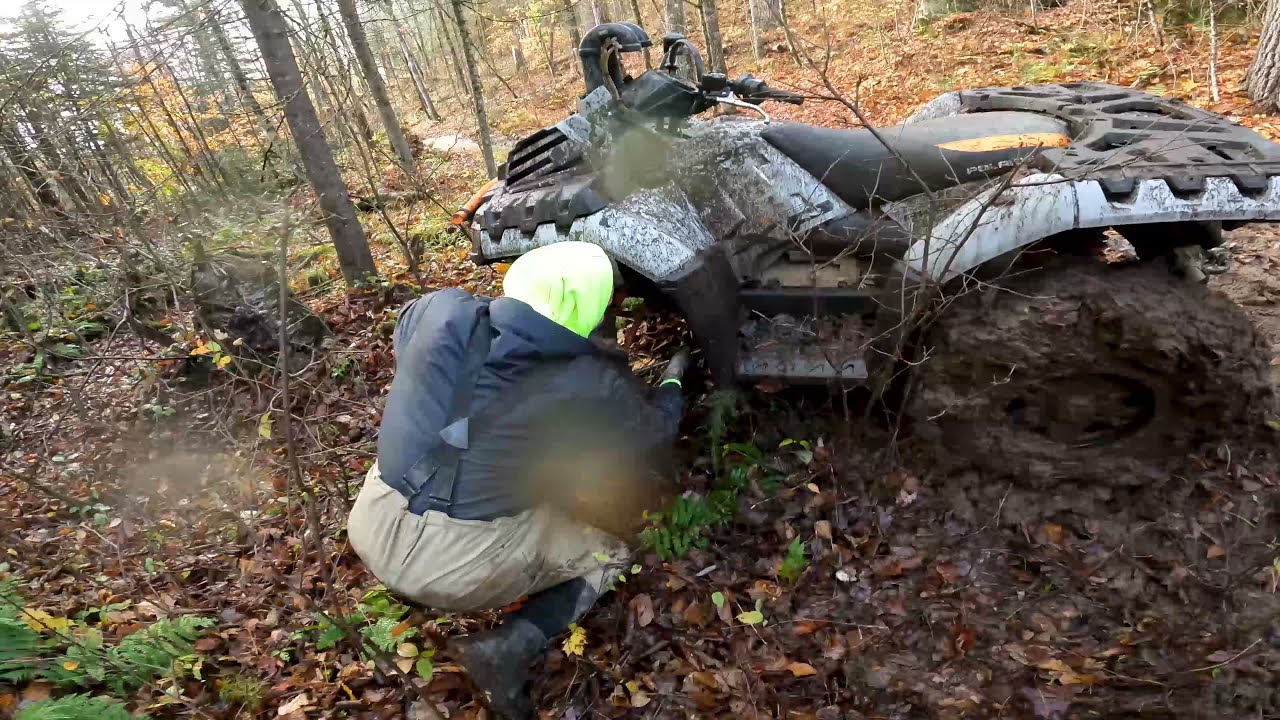 MODIFIED Maverick X3 DS, XMR and Polaris Sportsman Highlifter on Wet Rocky Trails