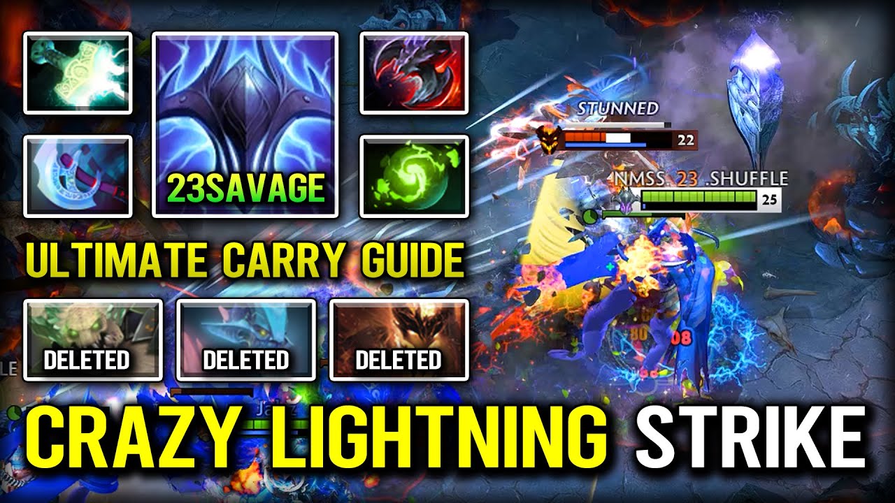 CRAZY LIGHTNING STRIKE Carry Razor With Mjollnir + Refresher Orb Build Turn on Eye Storm Delete All