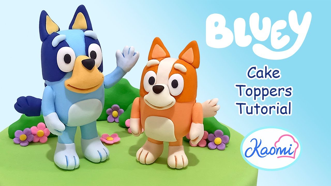 How to make BLUEY and BINGO for cakes STEP by STEP / Cómo hacer a BLUEY y BINGO para tortas
