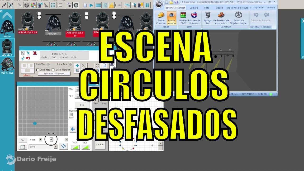 Freestyler DMX: Escena de Círculos Desfasados (TUTORIAL)