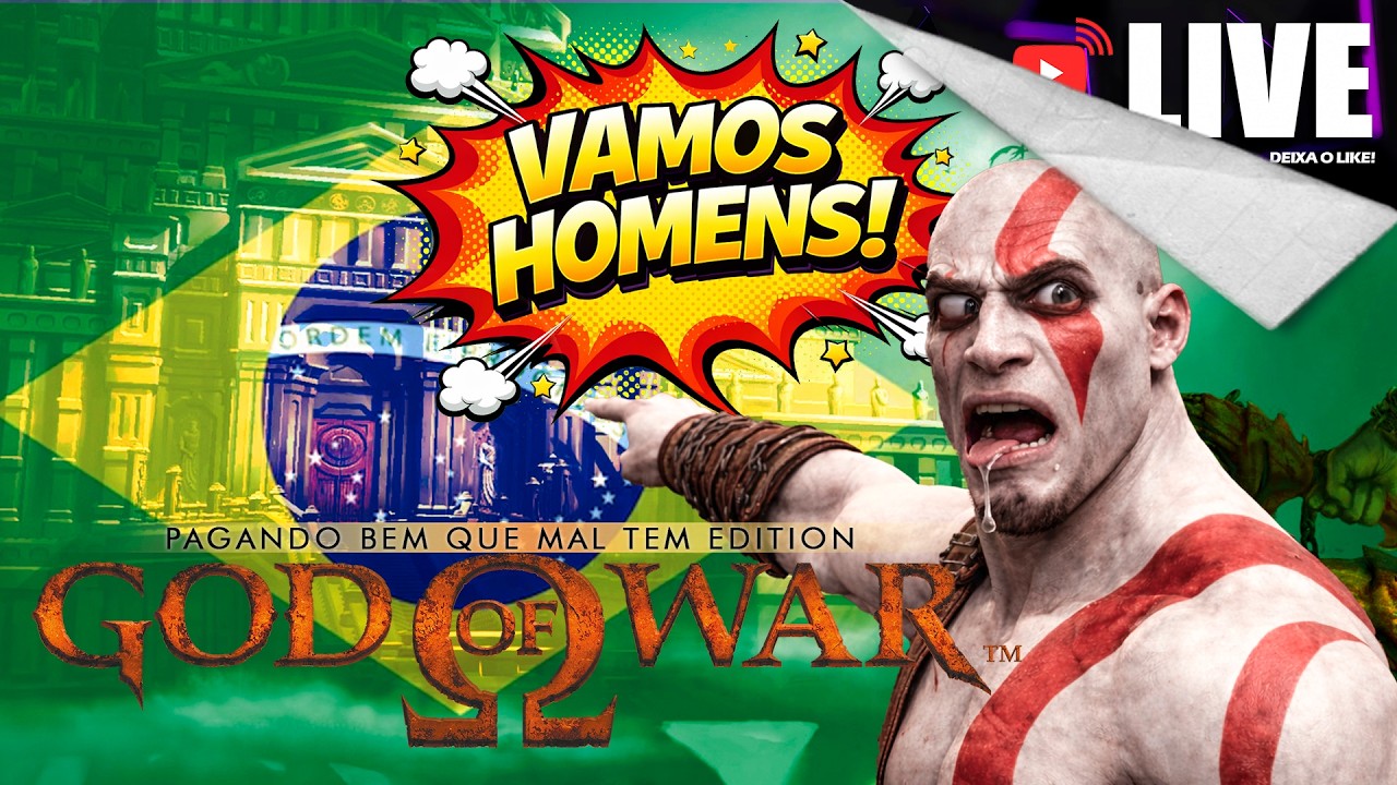 🔴 GOW com AQUELA DUBLAGEM BR, pra destruir TU-DO e TO-DOS! #PBQMT #1