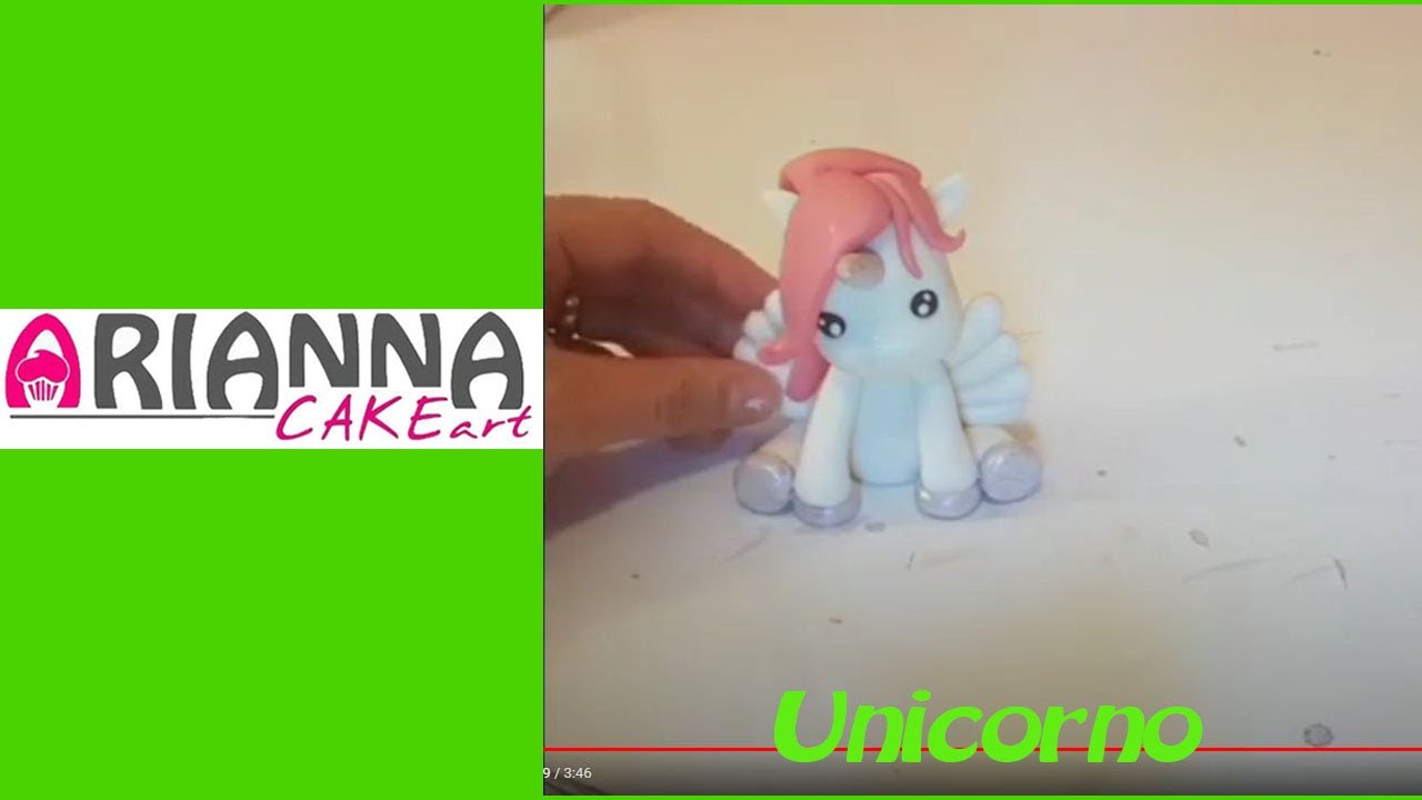 Video Tutorial  Unicorno in pasta di zucchero Corsi on line di cake design Porcellana fredda