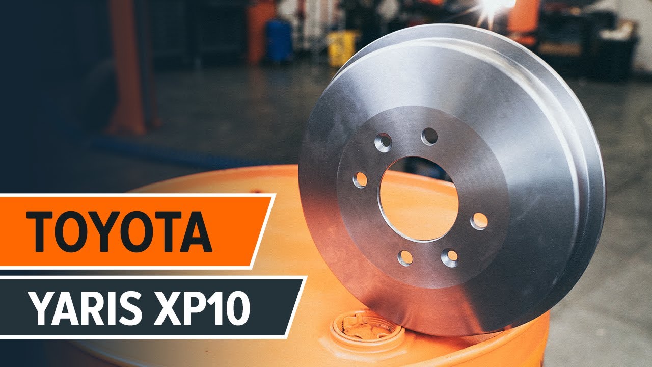 Como substituir os tambores de travão traseiros e pastilhas de travão no TOYOTA YARIS XP10 TUTORIAL