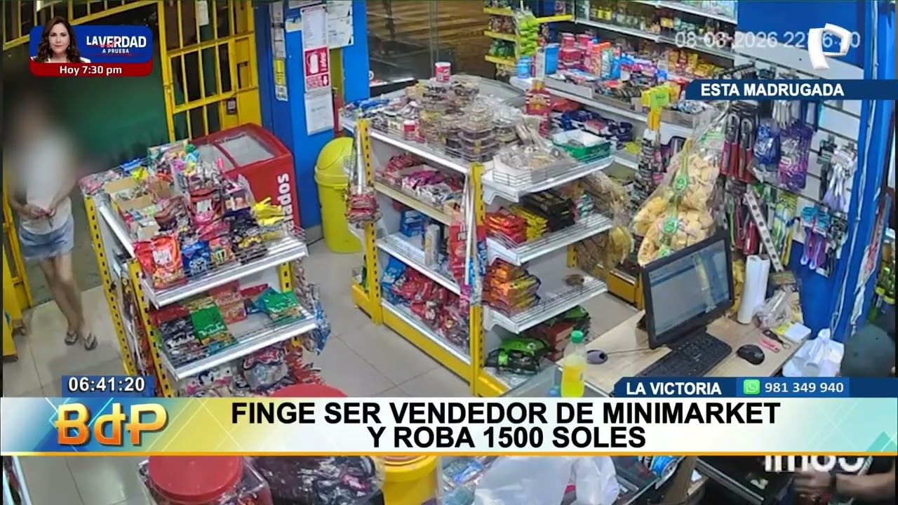 La Victoria: Sujeto se hace pasar por vendedor de minimarket y sustrae 1,500 soles