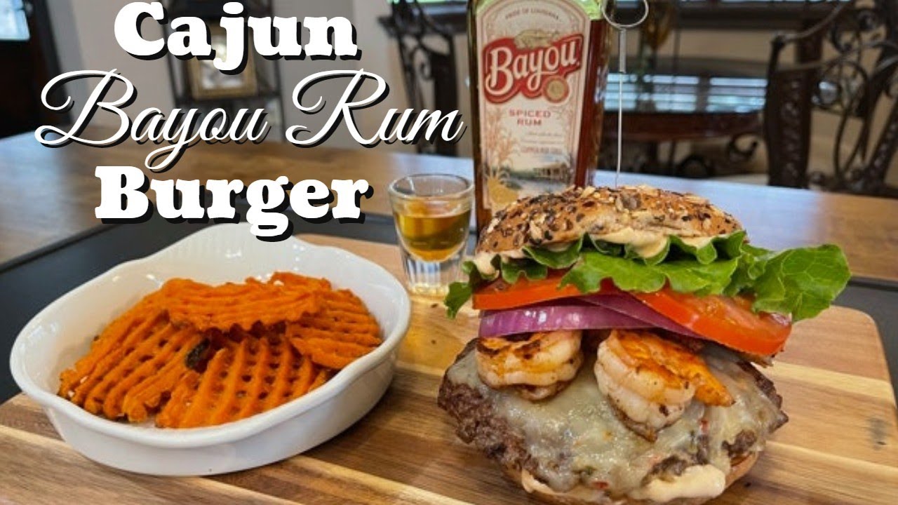 Delicious Cajun Rum Burger!
