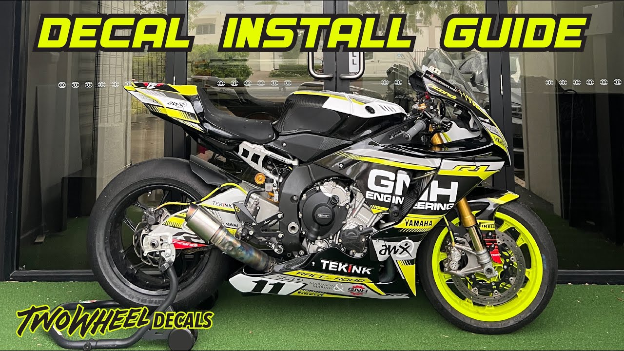 Decal Kit Install Guide - Yamaha R1 Race Bike - Two Wheel Decals
